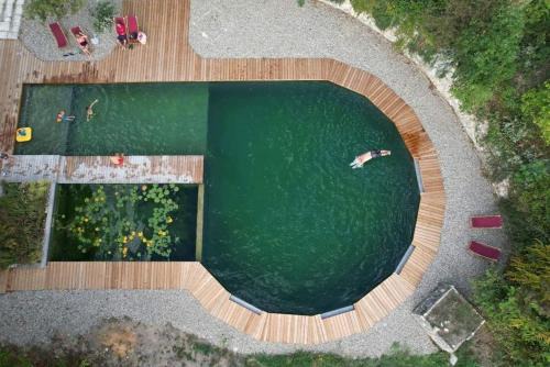 L'Isle-Bouzon House | Grand Gîte Les Cabanes de Fallot pour 19 personnes - piscine naturelle