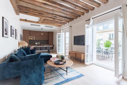 Enfants-Rouges Apartment | Grande terrasse, climatisation, 3 chambres, Marais