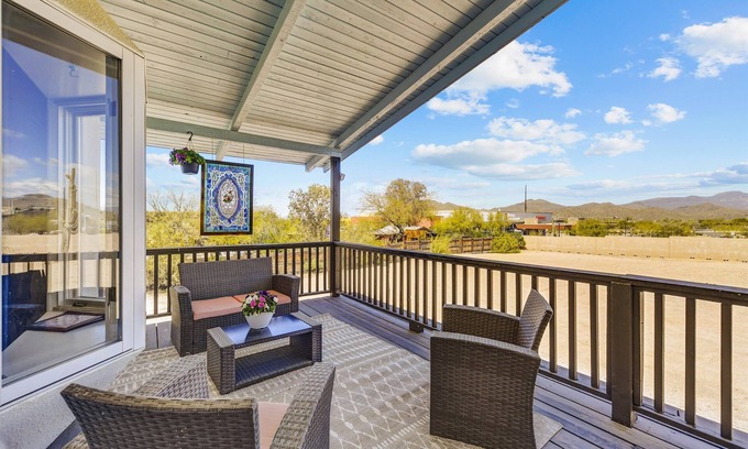 Desert View Village House | Great Balcony with Mountain Views