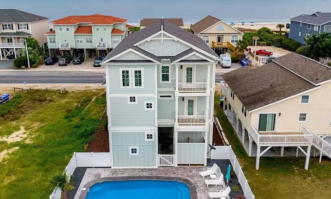 Ocean Isle Beach House | Great Ocean Views! Family friendly w/direct beach access, private pool & more!