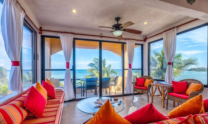 Akumal Condo | Great Value on the Beach! Cheerful and comfy third level condo with big views