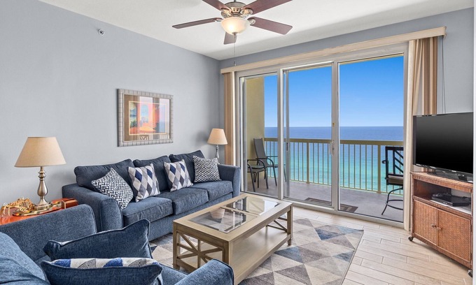 West Panama City Beach Condo | GREAT VIEWS! BIG ROOMS! HEATED POOL! CLOSE TO PIER PARK!