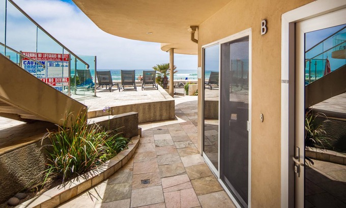 Central Mission Beach Condo | Ground Floor, Ocean Front Beach Condo With Hot Tub