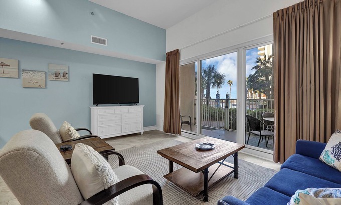 Panama City Beach Condo | Ground floor poolside! 2024 Under New Management!