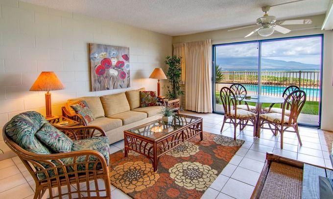 Maalaea Condo | Ground-Level Gem with Ocean Views and Beach Access