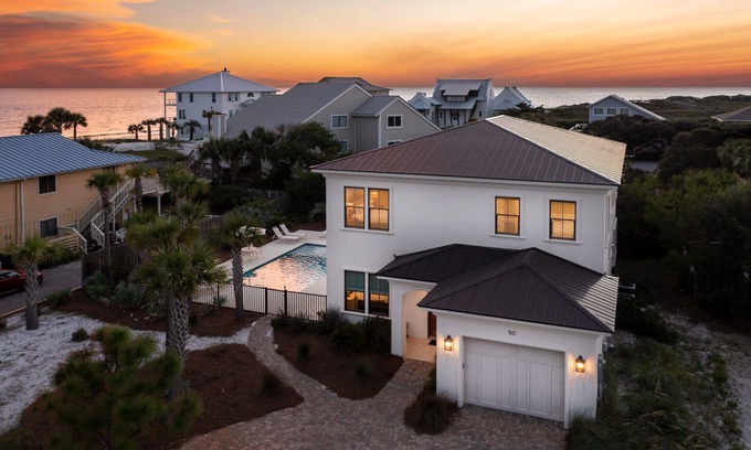 Gulf Trace House | Gulf Breeze - Custom Home, Grayton Beach, 30A, Private Pool, Steps to the Beach!
