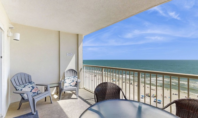 Gulf Shores Condo | Gulf front condo with community outdoor and indoor pools, hot tub, and sauna