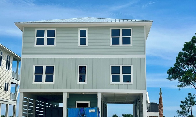 Cape San Blas House | Gulf front, elevator, private pool/hot tub, outdoor dining, beach gear!