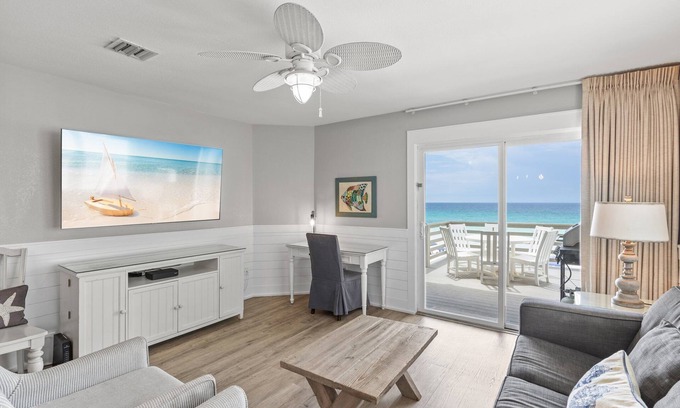 Miramar Beach House | Gulf Front, FREE Seasonal 4 Chairs and 2 Umbrellas, End Unit w/Sunset Views