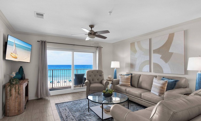 Crystal Beach Condo | Gulf Front Master Bedroom, One Free Beach Set-up, Great Location!