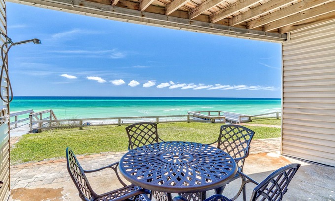 Seacrest House | Gulf-front Seacrest townhome | Direct beach access, bike to Rosemary, sleeps 6
