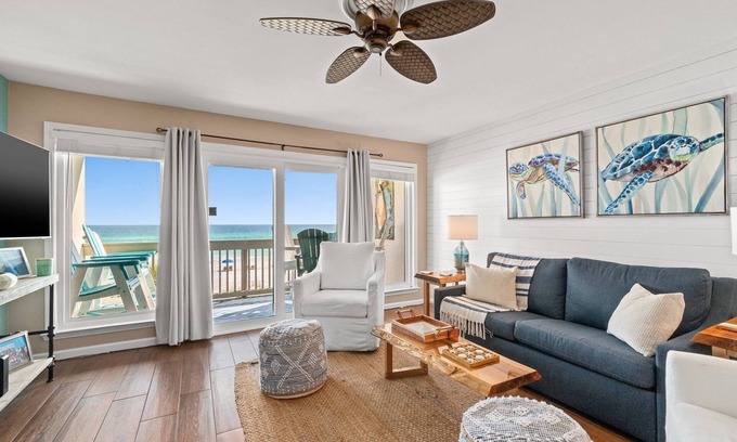 Sunnyside House | Gulf Front Townhome on Quiet Beach near 30A