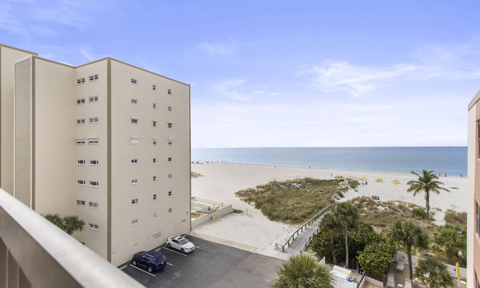 St. Pete Beach Condo | Gulf Gate Resort #501 Gulf Front Heated Pool