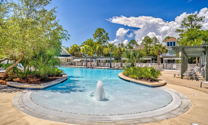 WaterSound West Beach House | Gulf Side 30A WaterSound Rental w/Beach Boardwalk & Pool Steps Away + Bikes!