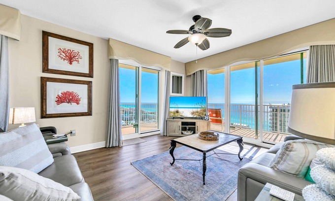 Miramar Beach Condo | Gulf Views-2 Pools+Kids Fountain-3BR Ariel Dunes 1801