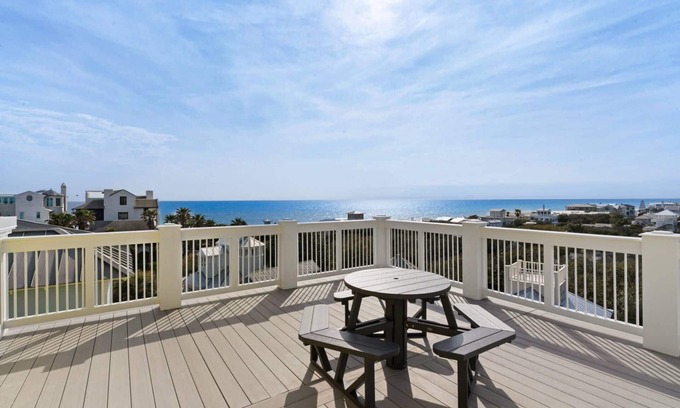 Seagrove Beach House | Gulf Views, Rooftop Deck, Heated Pool*, Hot Tub, & Elevator Near Seaside at "A Point of View"
