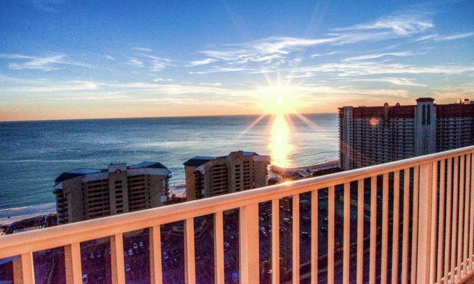 Long Beach Condo | 🦩Gulf Views! Top Shelf at Laketown Wharf #2108🦩