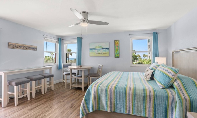 St. Petersburg - Clearwater Condo | 🌊 Gulf Winds #105 — Bright Beachside Studio with Balcony & Stunning Views