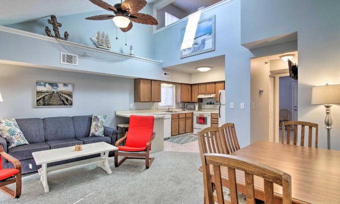 Caine Woods Apartment | half Mi to Maryland Beach Family Condo with Balcony