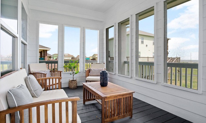 Crystal Beach House | Hamé House | Ocean views from Hot tub, Beachfront
