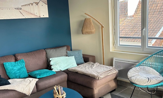 Hardelot-Plage Apartment | Hardelot-Plage: 2-bedroom apartment 150m from the beach and town center