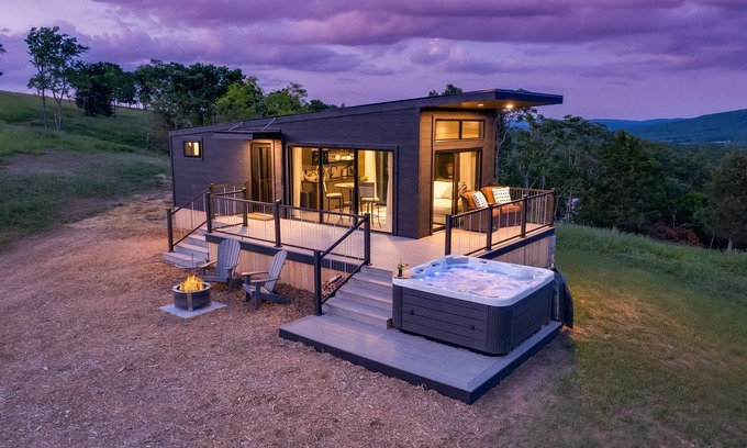 Augusta Cabin | Hart's Overlook | HOT TUB, Mtn Views + Private Pond!