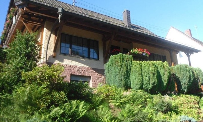 Erlenbach bei Dahn Apartment | Haus Doris (view to the castle), Weis - apartment/apartment, shower, toilet, balcony