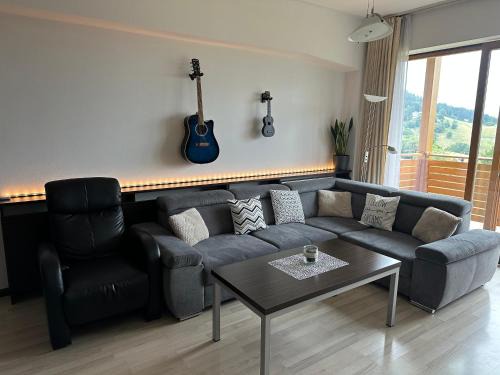 Donovaly Apartment | Havasi View Donovaly - 2 Bedrooms, Mountain View, Garage, 2 WC, Balcony, Dishwasher, Guitar, 164 cm TV, Netflix