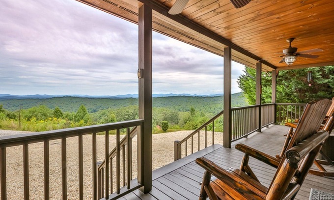 Blue Ridge Cabin | Hazy Horizons - Mtn Views, Hot Tub, Dog Friendly
