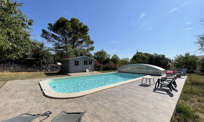Orgnac-l'Aven House | Heated Pool Villa for 6 with Wifi, BBQ, and Pet-Friendly