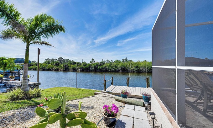 South Gulf Cove House | Heated Pool w/Canal Views: Port Charlotte Home