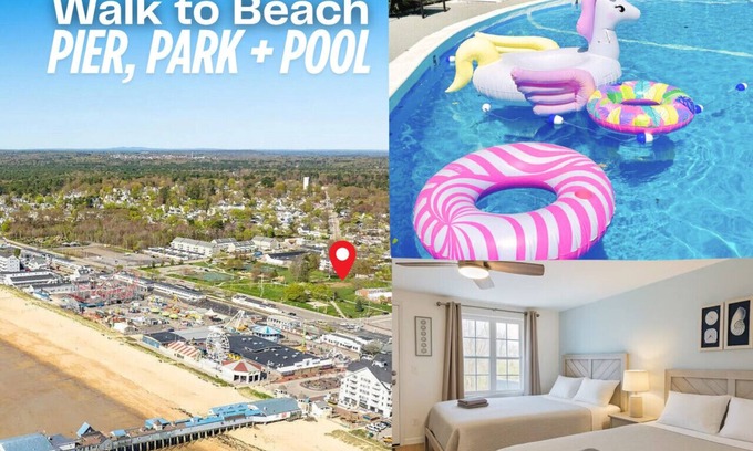 Old Orchard Beach Condo | Heated Saltwater Pool Short Walk to Beach Pier 9