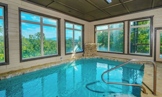 Sevierville Cabin | Hibernation Retreat - Luxury Pool & Mountain Views