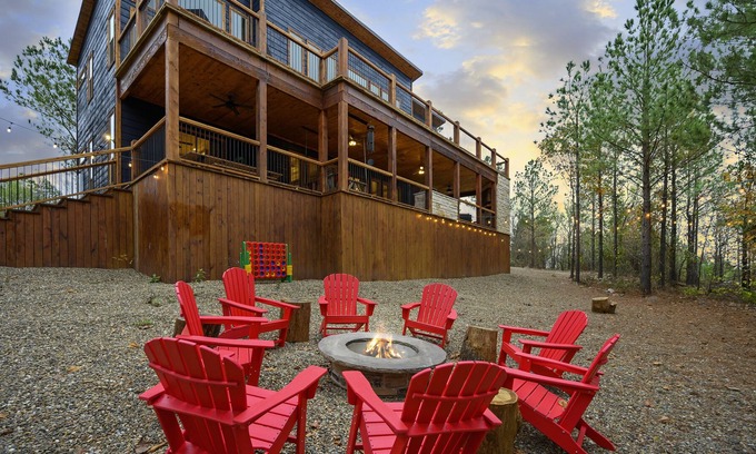 Broken Bow Cabin | Hibernation Station - Spacious Cabin w/ Pool Table, Arcade, Hot Tub, Sleep 16