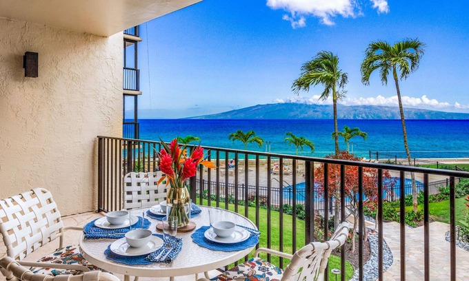 Kahana Condo | Highly desired location-Large Lanai-Ocean Views-Sleeps 6-Beach gear included