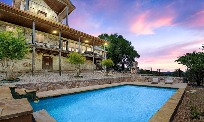 Concan House | Hilltop views, private swimming pool, less than 5-minute drive to THE Frio River