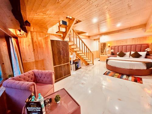 Vashist Hotel | Himalayan Fort Resort, Manali - !Riverside Property ! Big Garden with Bonfire ! Guest preferred ! Scenic River & Mountain View ! Big Parking ! Luxury Balcony Rooms ! Playing Zone ! Property of the Year
