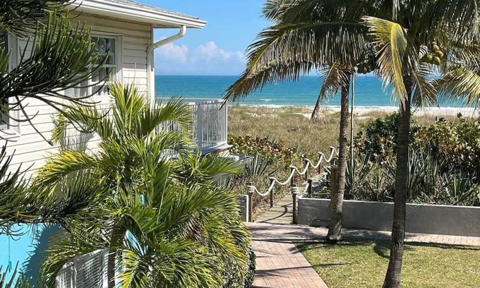 Port Canaveral House | Historic Rocket Views! 2BR Beachfront w/Private Sand Access"