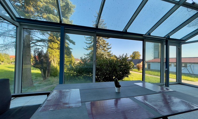 Rockingen Apartment | Holiday Apartment 'Hesselberg-Oase Ferienhof Hüttner' with Mountain View, Private Terrace and Wi-Fi
