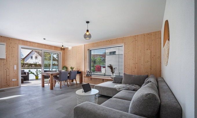 Bad Wurzach Apartment | Holiday Apartment 'Wohnen An Der Ach' with Private Garden, Balcony and Wi-Fi