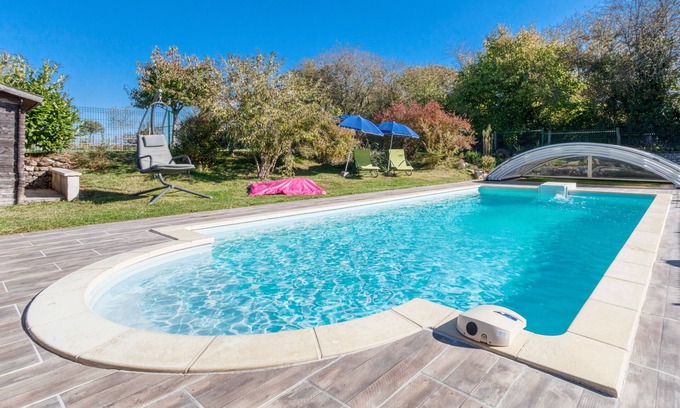 Noyant-Villages House | Holiday Home 'Bricabroc' with Shared Pool, Private Terrace and Wi-Fi