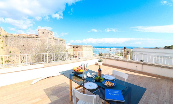 Otranto House | Holiday Home 'Casa Sveva A Otranto Vista Mare' with Private Terrace and Air Conditioning