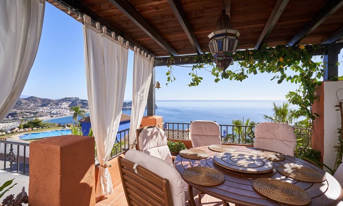 Almunecar House | Holiday Home "Los Altos 19" with Sea View, Shared Pool & Wi-Fi