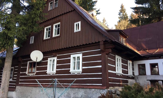 Harrachov House | Holiday home stylishly furnished with fireplace and sauna