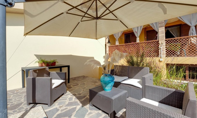 Arbus House | Holiday Home Taverna Albachiara 49 B with Sea View, Terrace & Wi-Fi