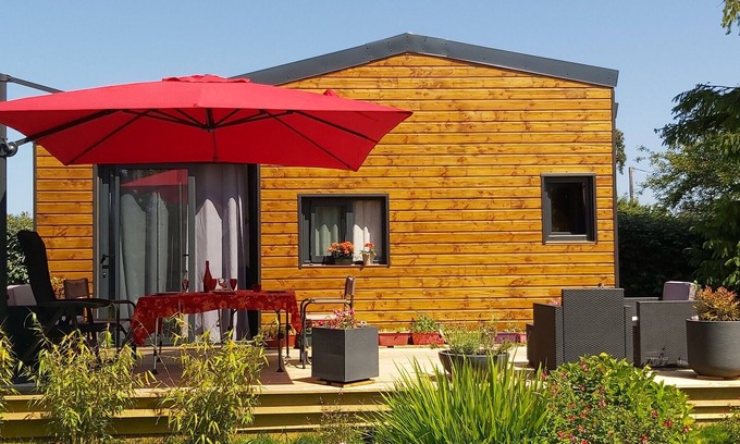 Plouezec House | Holiday Home 'Tiny House' with Private Terrace and Shared Garden