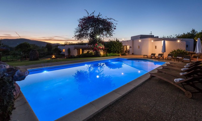 Santa Eulalia del Rio Cottage | Holiday Villa (Up to 14 people): Two secluded old farm houses beatifully restored (rented as one). Private Multisport court, pool - Santa Eulalia del Rio