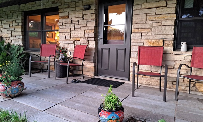 Vernon County House | Holistic Guest House, outdoor sauna, waterfall & pond in delightful Chaseburg WI