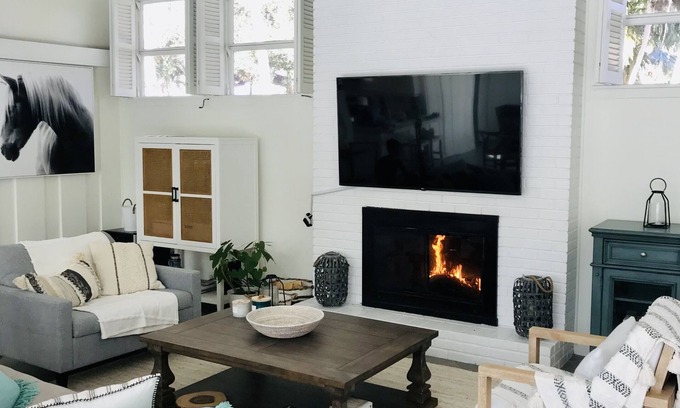 Central Beach House | Home Gem! Heated pool, lush backyard a block from the ocean on Central Beach!
