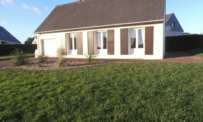 Portbail House | Homerez - Charming House in Portbail with Garden and Sea View